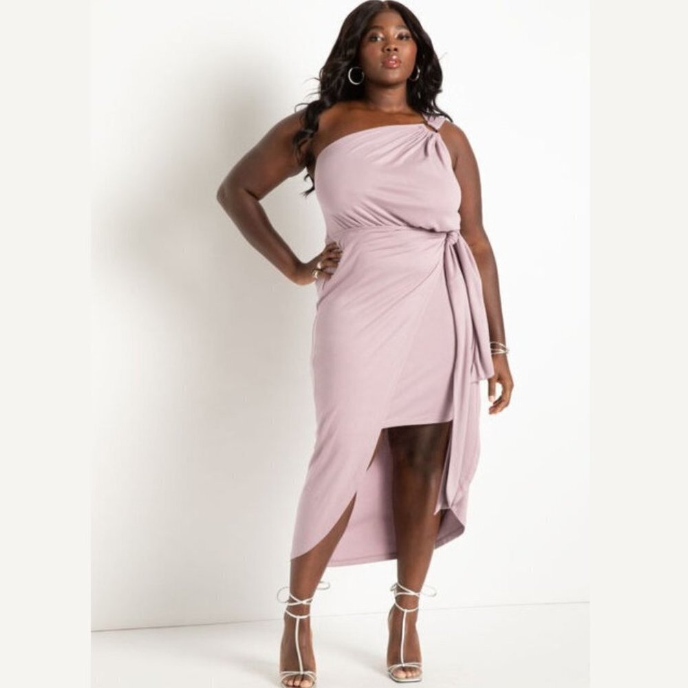 Eloquii Women's One Shoulder Wrap Skirt Dress - 20